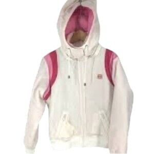 Le-Tigre Jacket Womens Large Hooded Full Zip Windbreaker Hipster Y2K Vintage